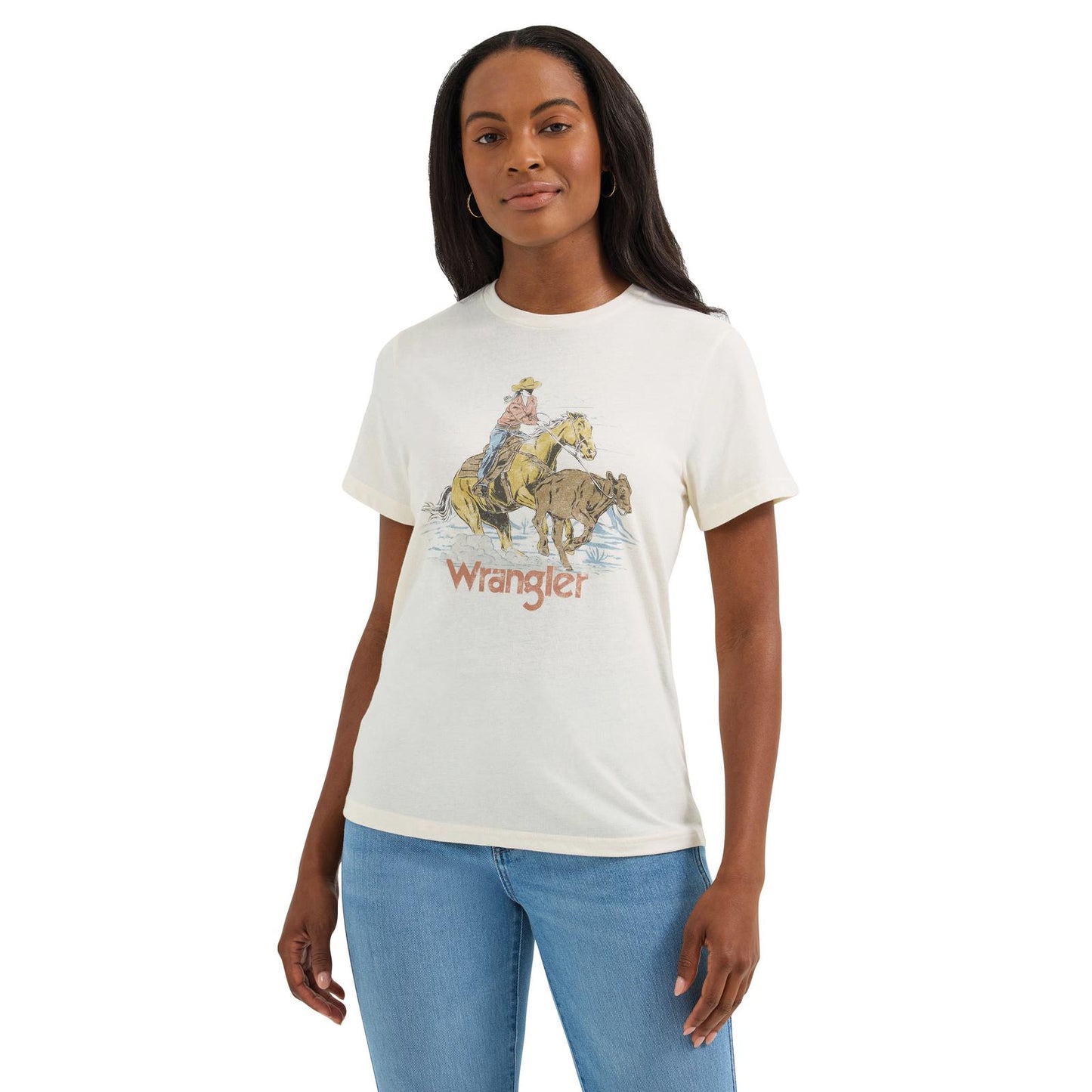 LADIES WRANGLER RETRO ROPING TSHIRT