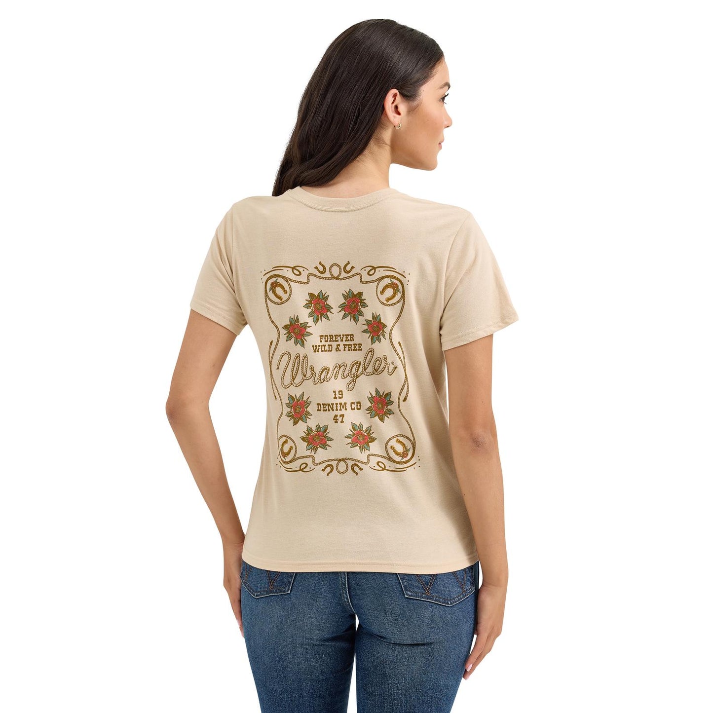 LADIES WRANGLER WILD & FREE TSHIRT
