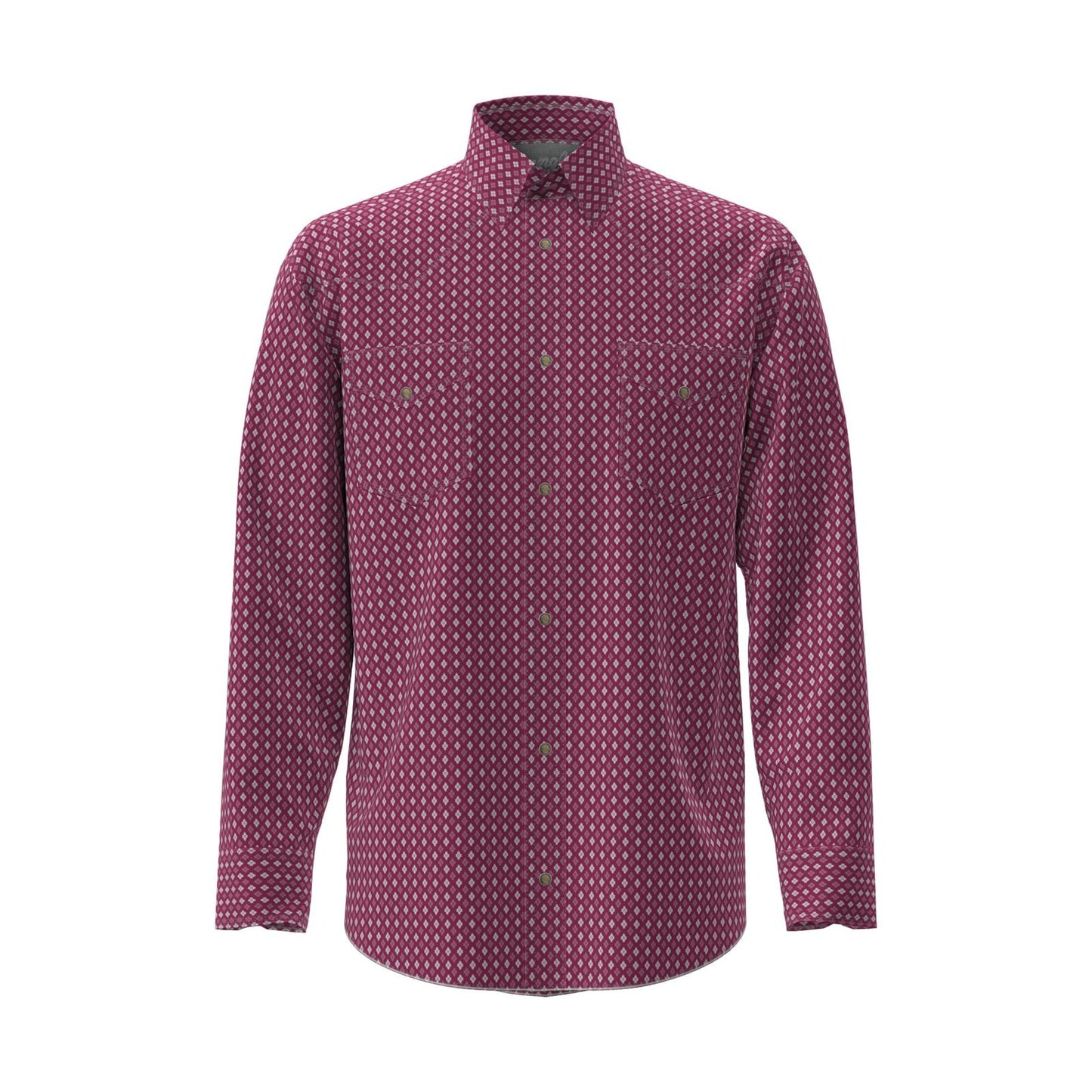 MENS 20X DIAMOND PRINT SHIRT- SANGRIA