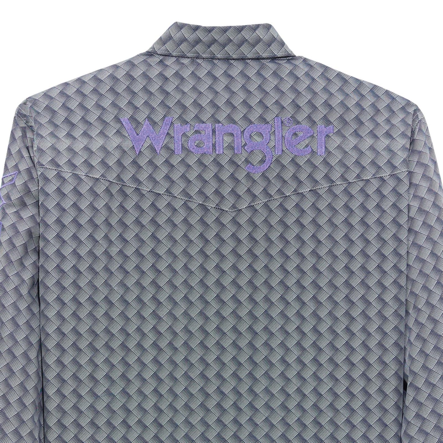 MENS WRANGLER NAVY/PURPLE LOGO SHIRT