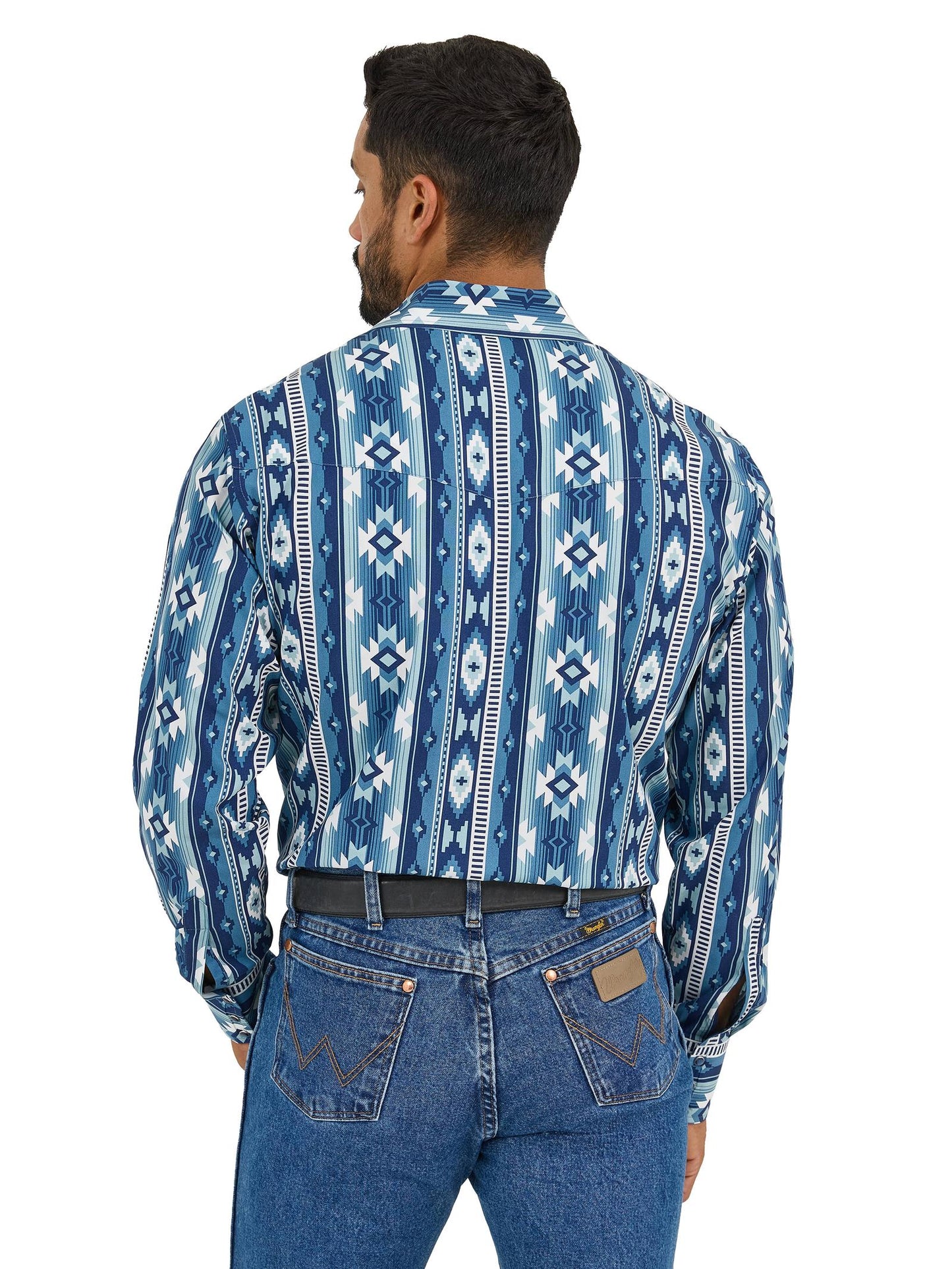 MENS BLUE CHECOTAH SHIRT
