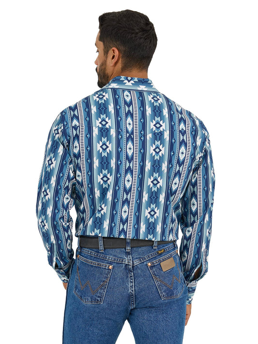 MENS BLUE CHECOTAH SHIRT