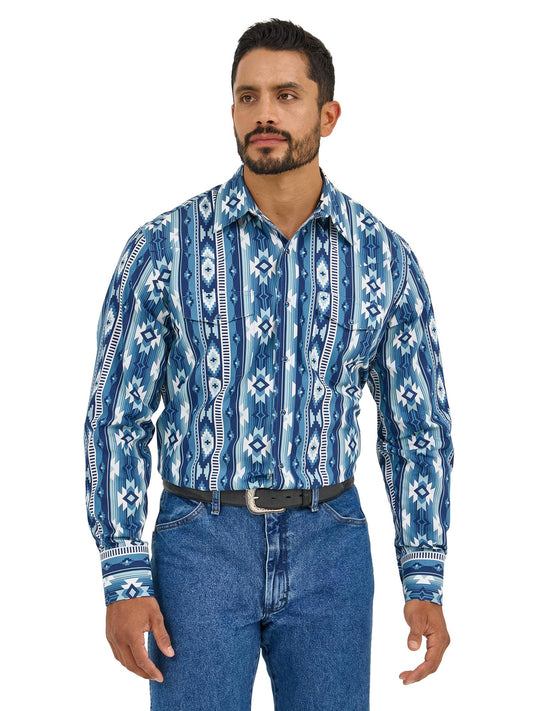 MENS BLUE CHECOTAH SHIRT