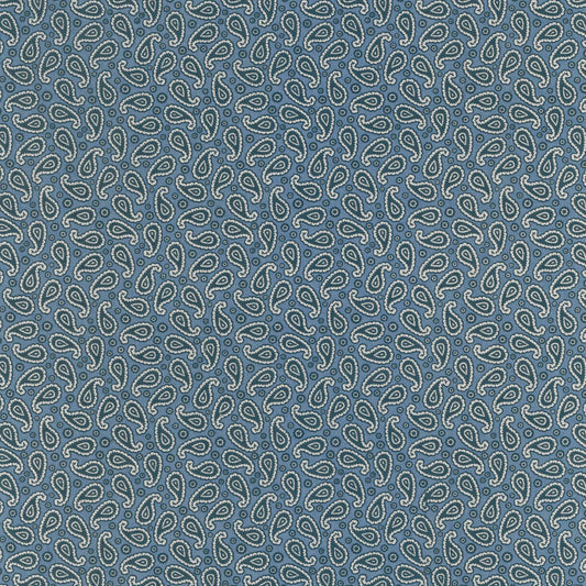 MENS CLASSIC RELAXED FIT BLUE PAISLEY SHIRT