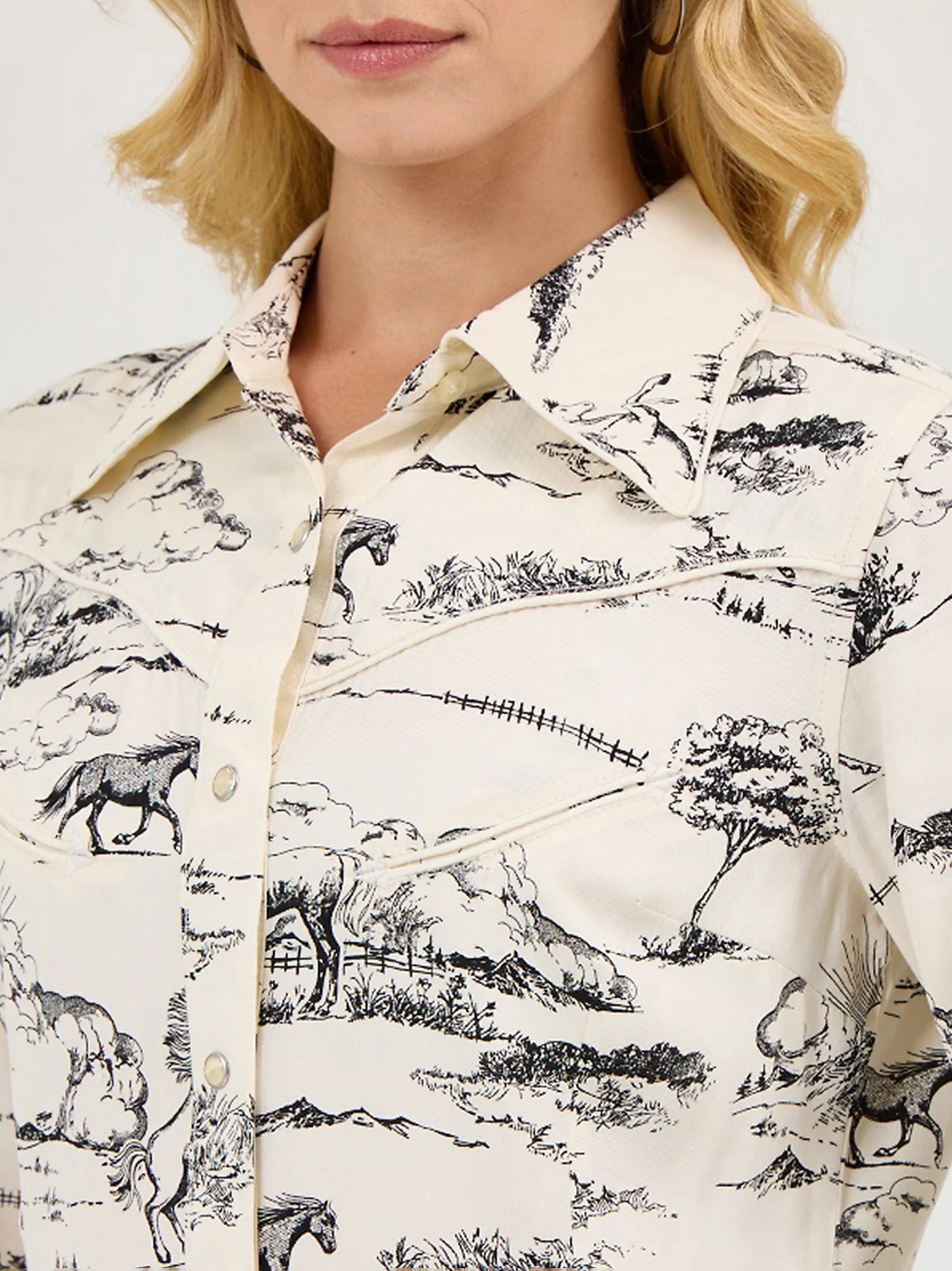 LADIES WRANGLER X LAINEY WILSON LANDSCAPE WESTERN SHIRT