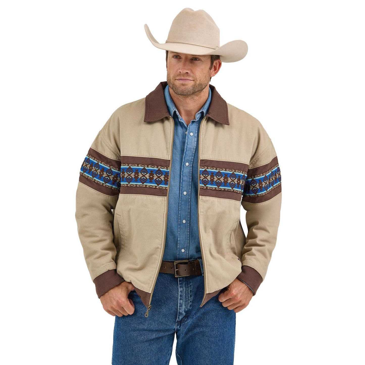 MENS WRANGLER AZTEC BOMBER JACKET
