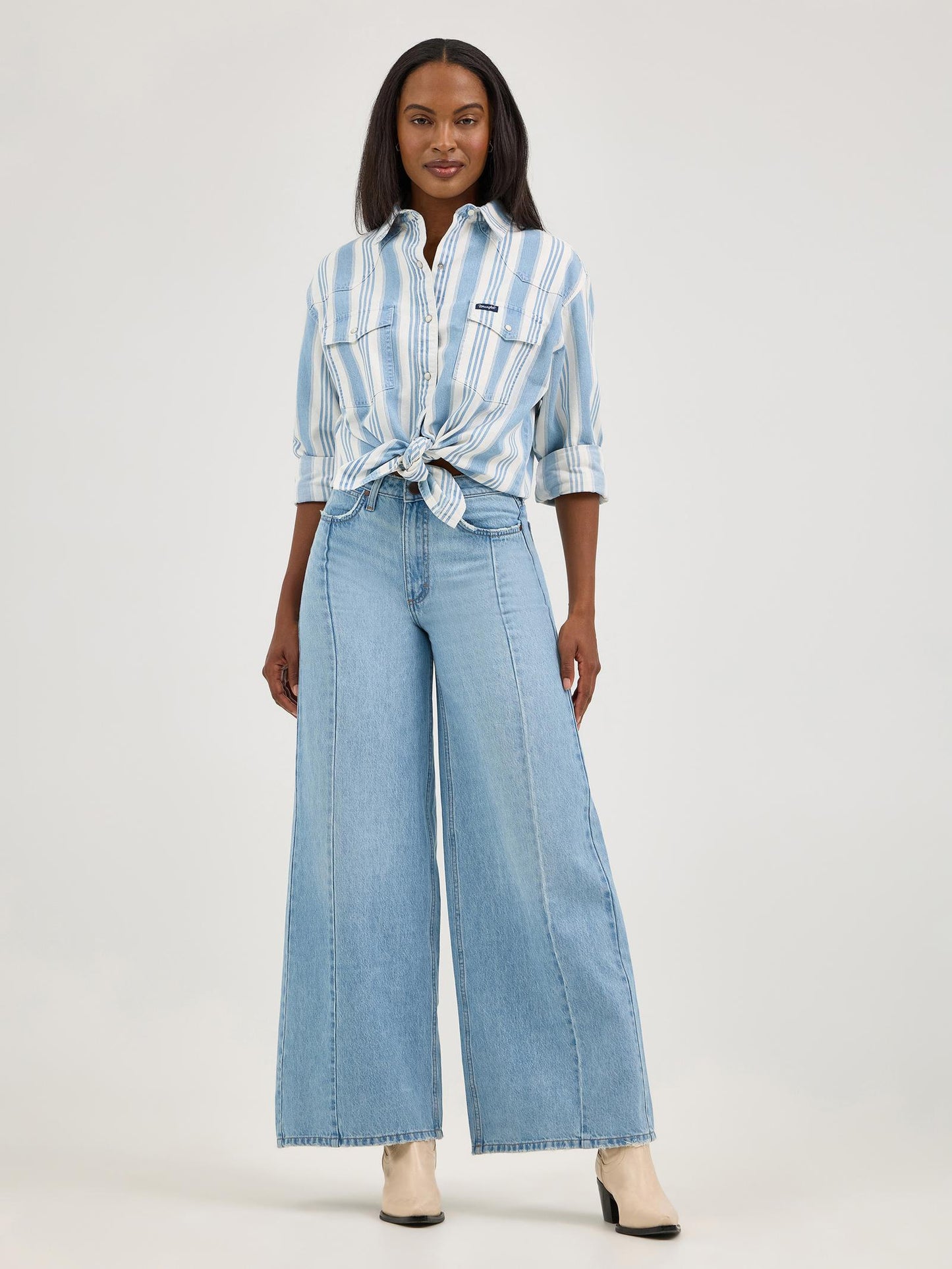 LADIES RETRO PUNCHY DENIM SHIRT