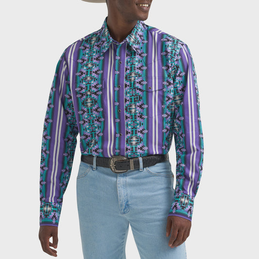 MENS PURPLE CHECOTAH SHIRT