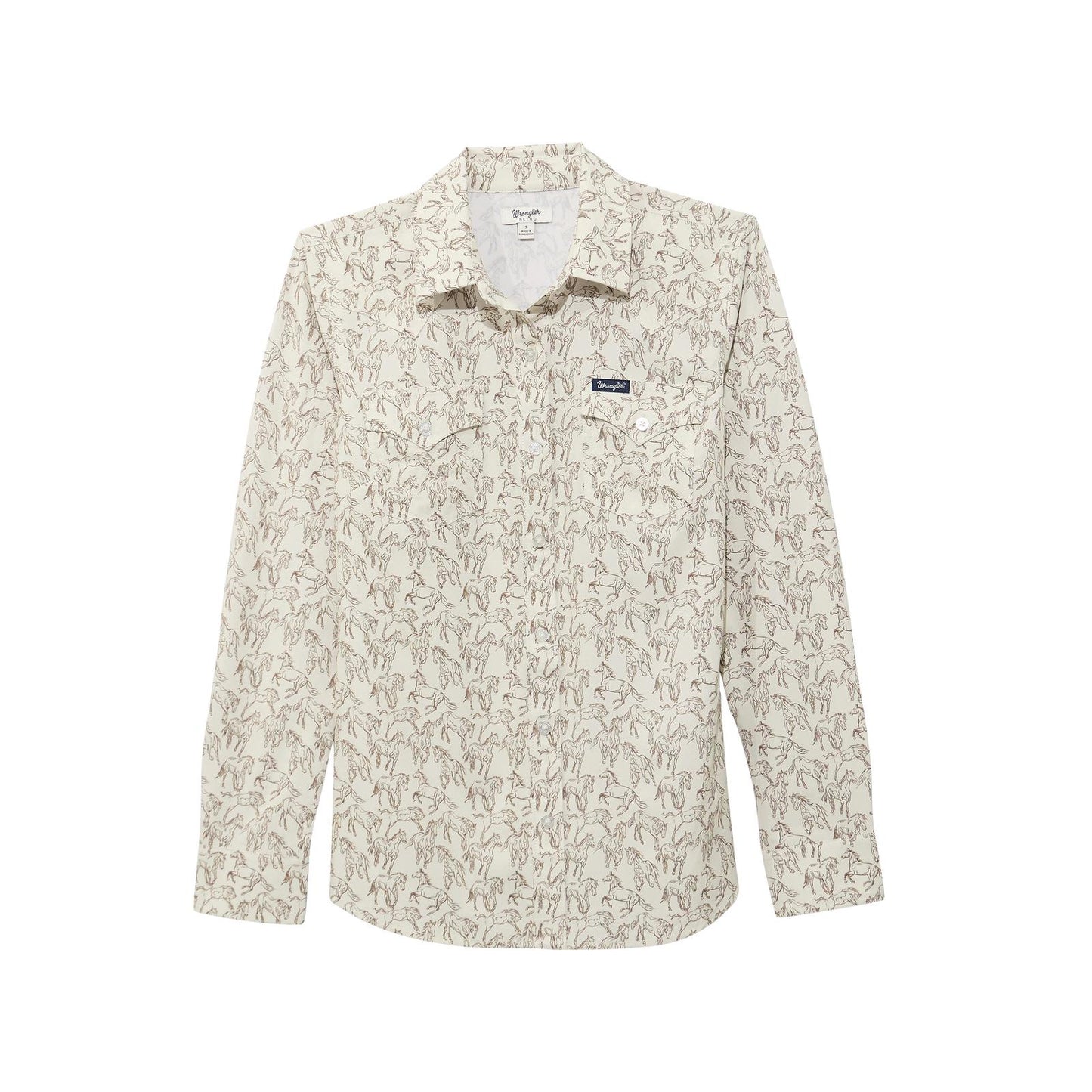 LADIES WRANGLER WHITE PERFORMANCE SHIRT