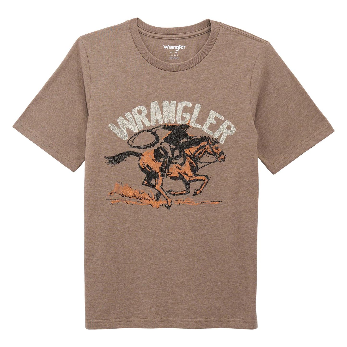 BOYS WRANGLER TAN TSHIRT