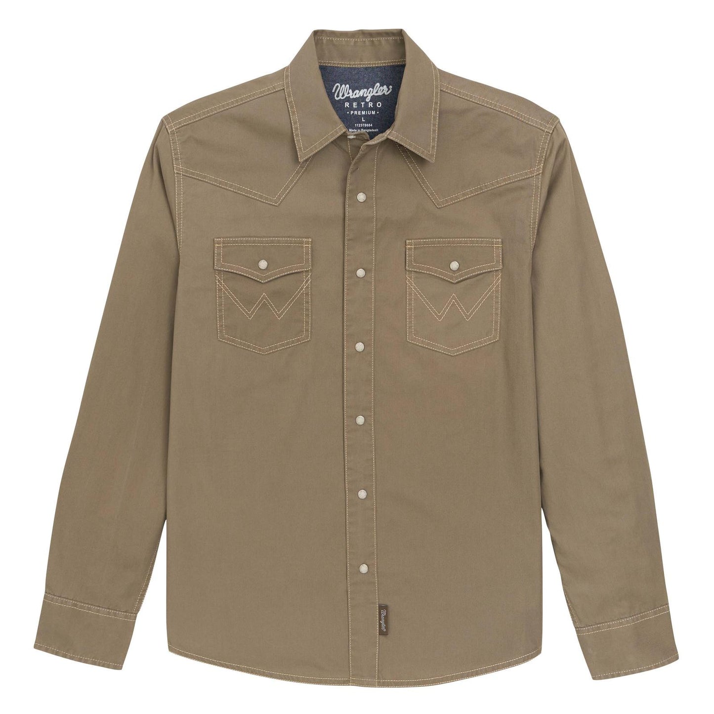 MENS RETRO TAN WESTERN SHIRT