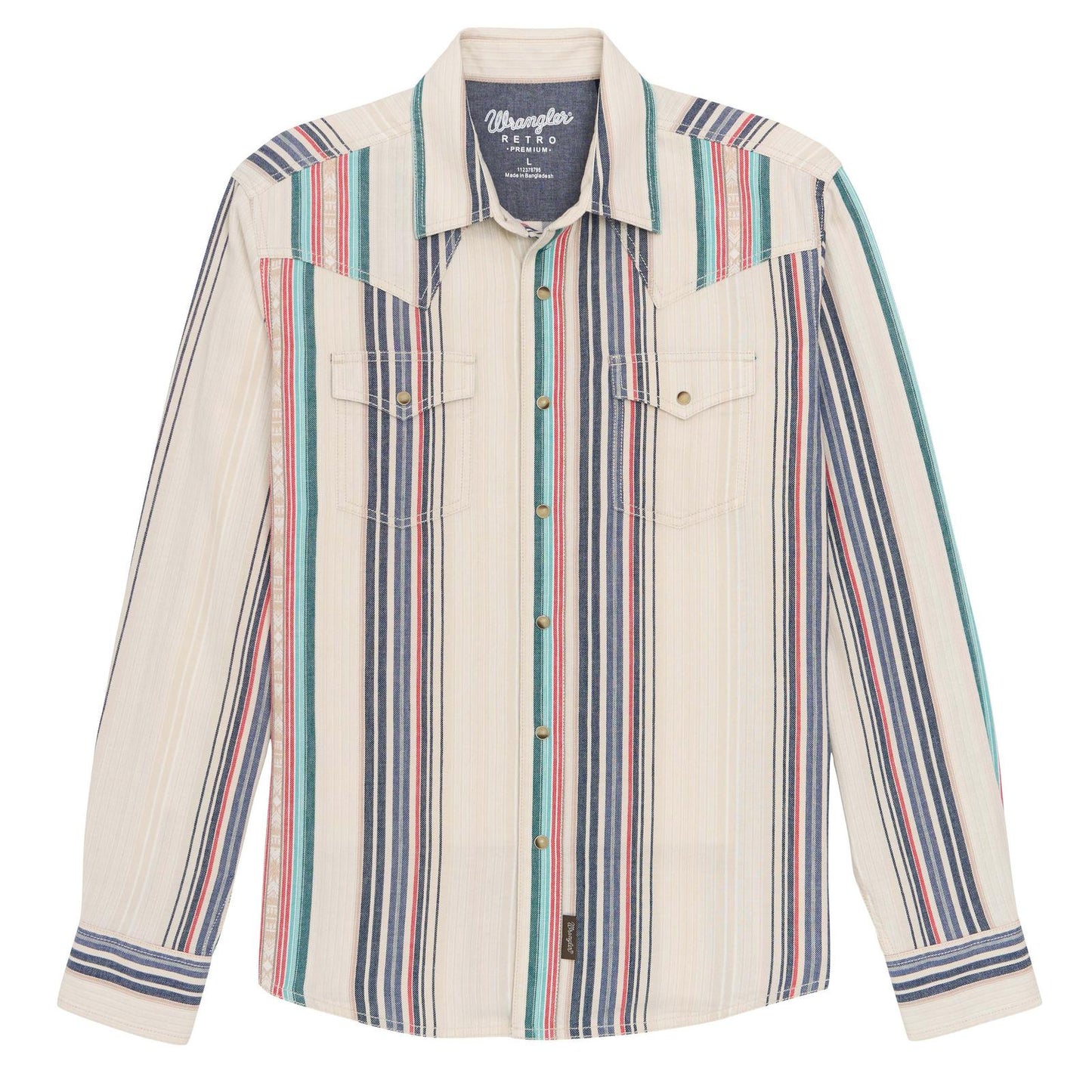 MENS RETRO TAN STRIPED SHIRT