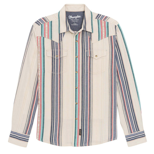 MENS RETRO TAN STRIPED SHIRT