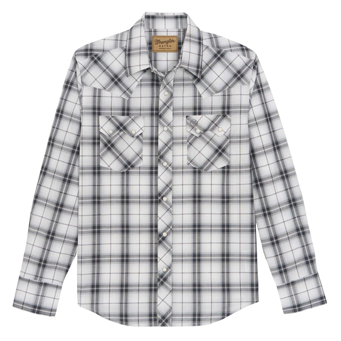 MENS RETRO GREY PLAID SHIRT
