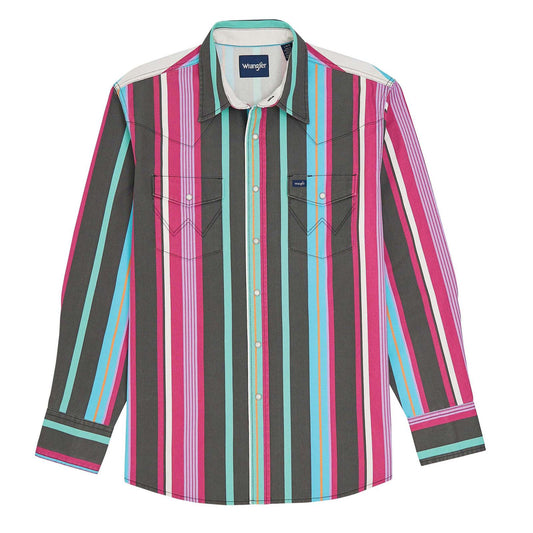 MENS VINTAGE STYLE PINK STRIPE SHIRT