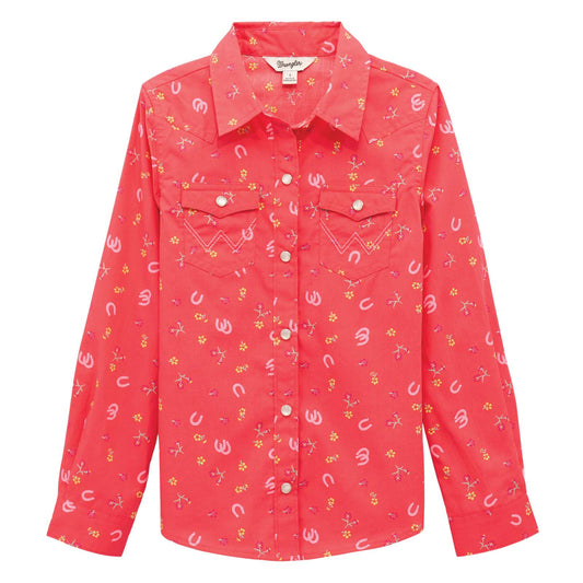 GIRLS PINK WESTERN SHIRT