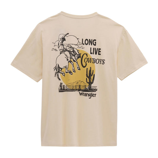 MENS WHITE LONG LIVE COWBOYS TSHIRT