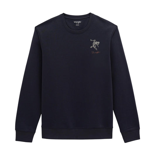 MENS WRANGLER NAVY CREWNECK