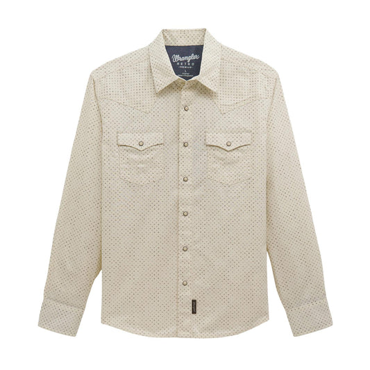 MENS WRANGLER RETRO CREAM SHIRT