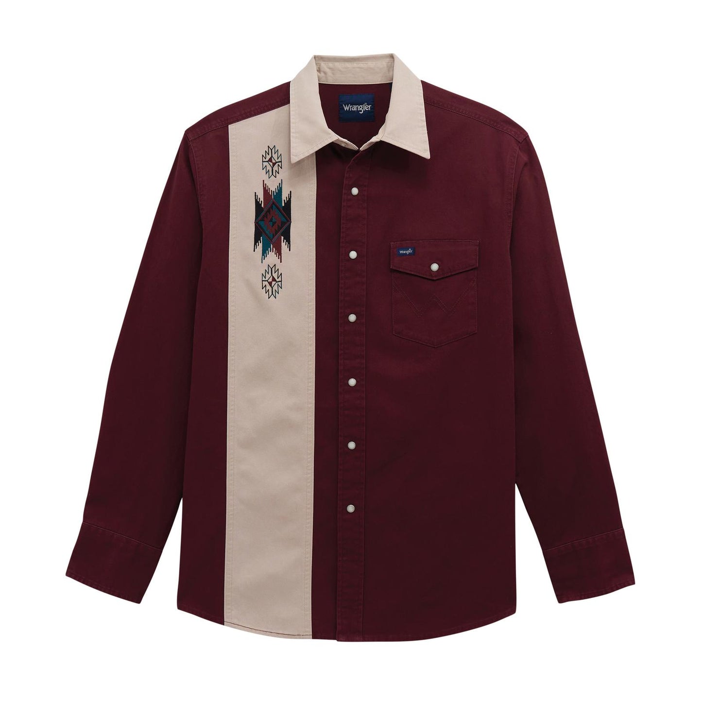 MENS WRANGLER RED WITH STRIPE SHIRT