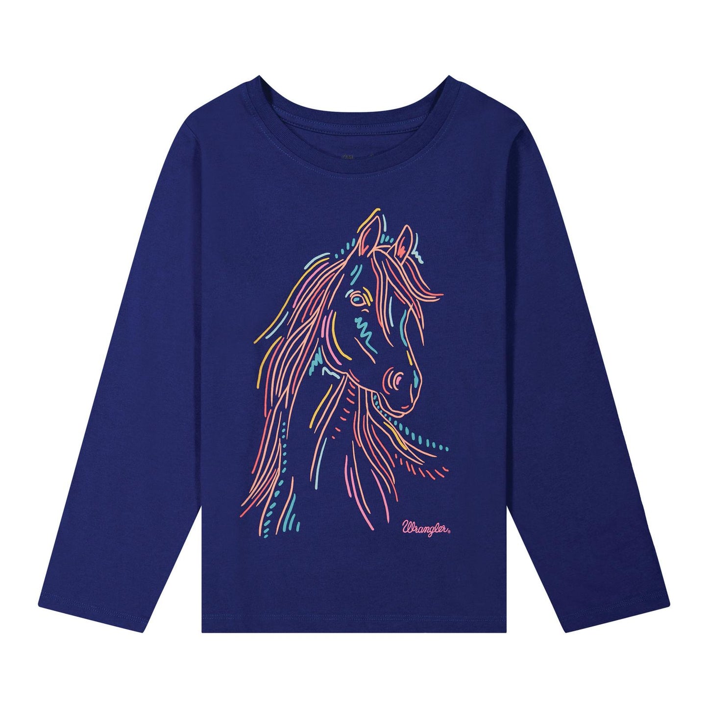 GIRLS WRANGLER PONY LONG SLEEVE SHIRT