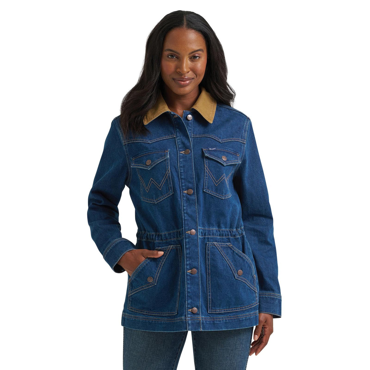LADIES WRANGLER DENIM BARN COAT