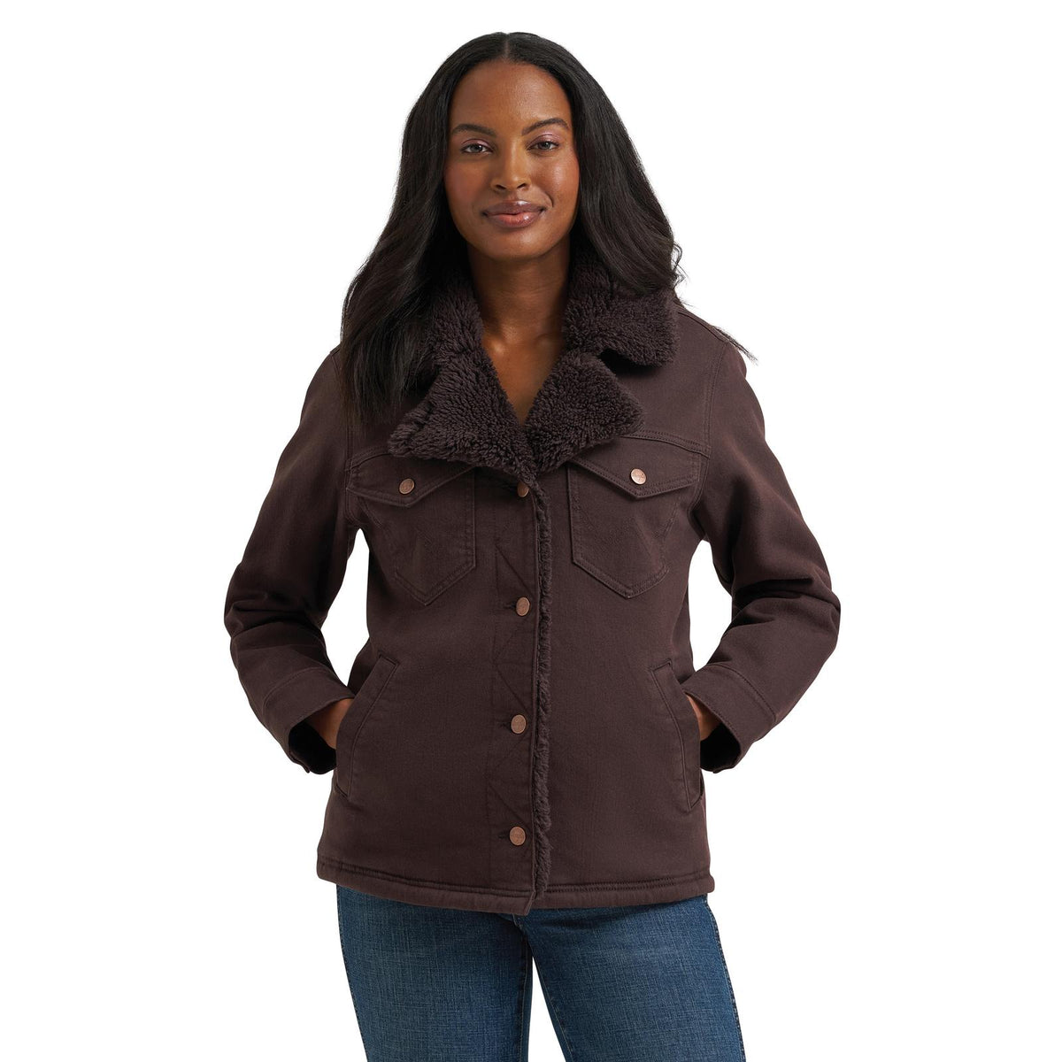 LADIES WRANGLER PLUM COAT