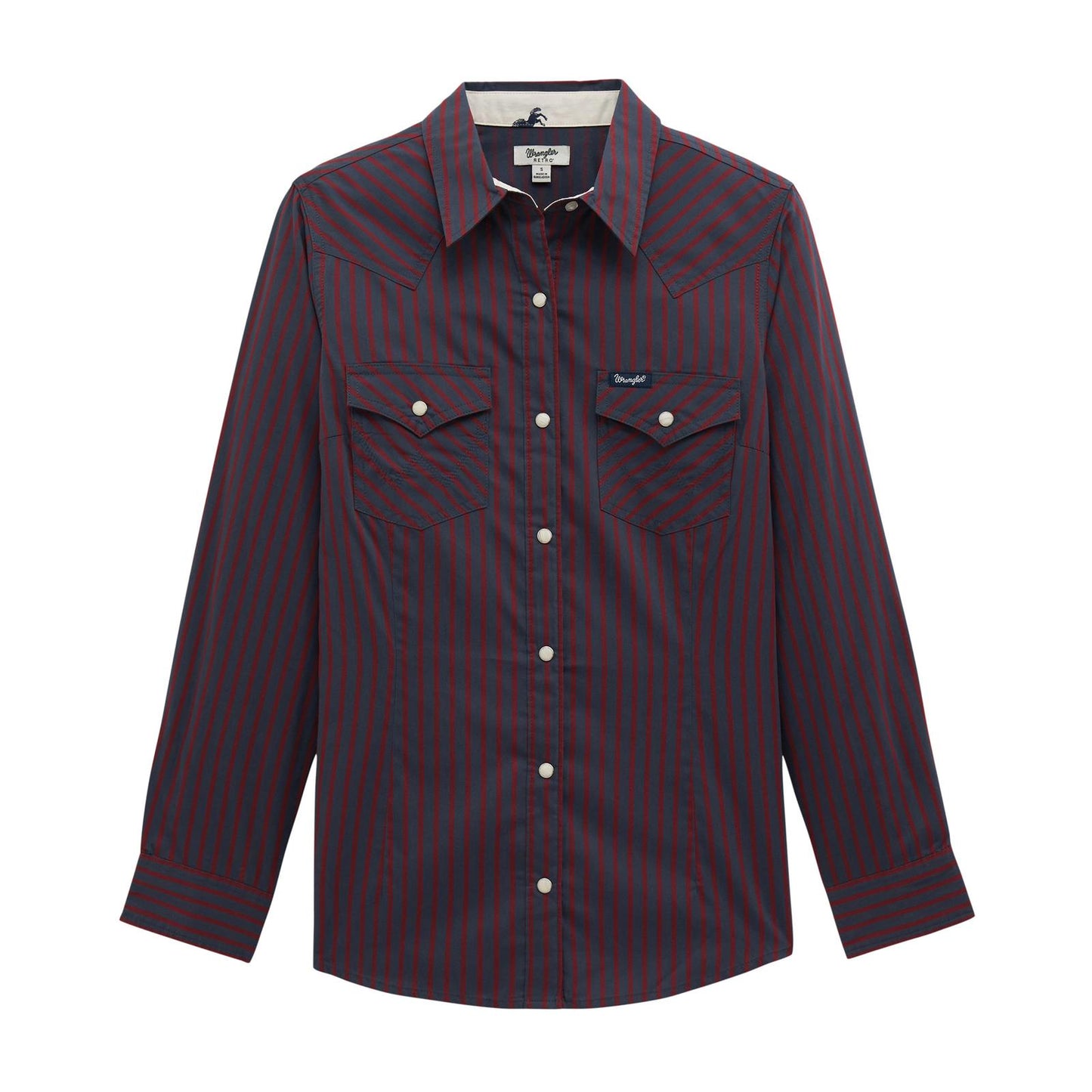 LADIES WRANGLER PURPLE SNAP SHIRT