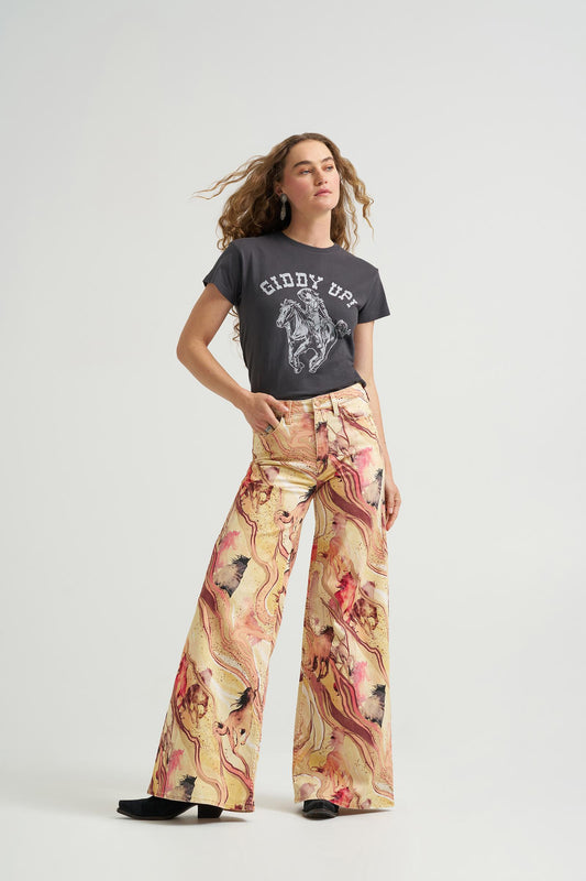 LADIES WRANGLER X LAINEY GIDDY UP TSHIRT