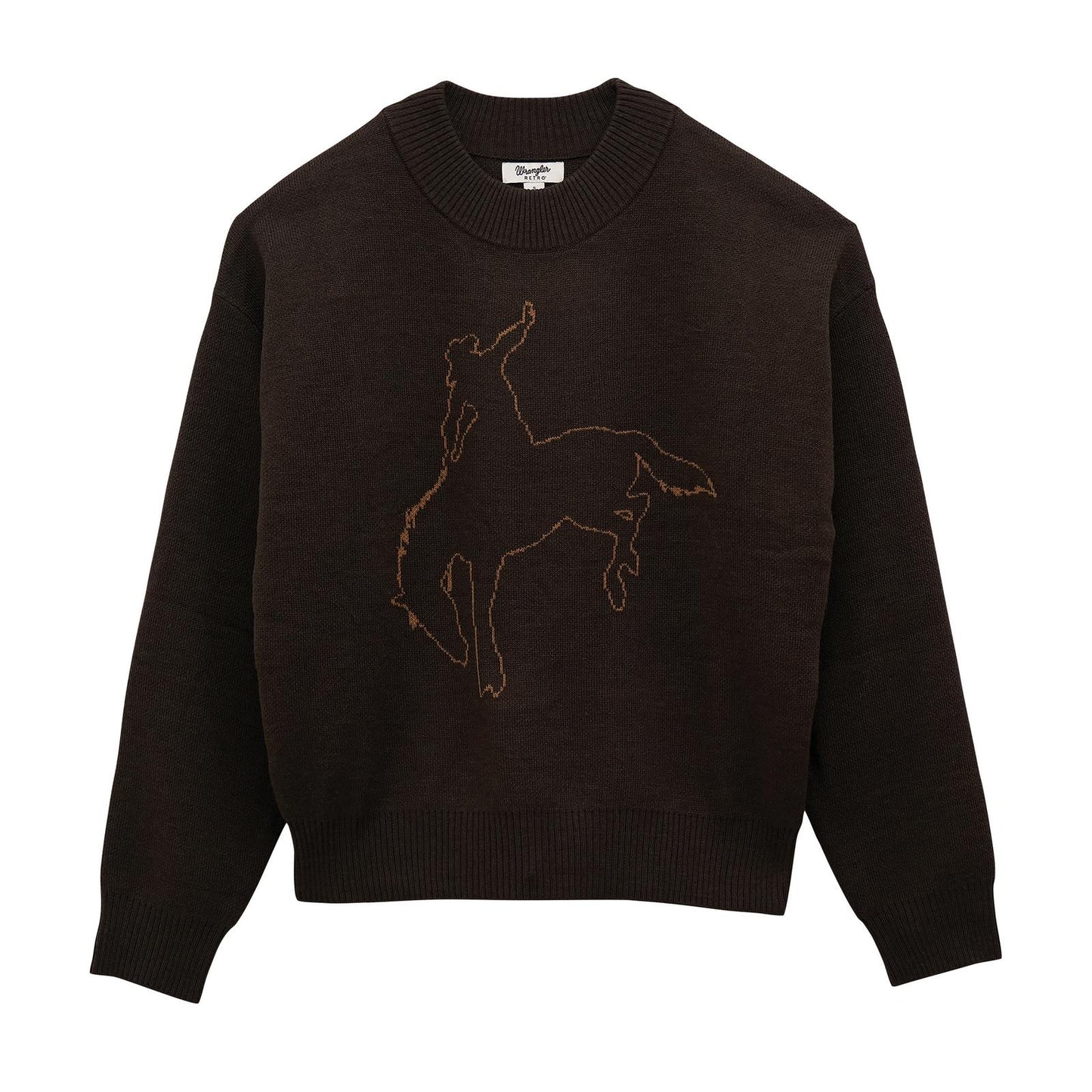 LADIES WRANGLER BRONC CREWNECK
