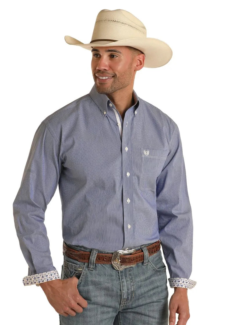 MENS PANHANDLE BLUE SHIRT -40% OFF