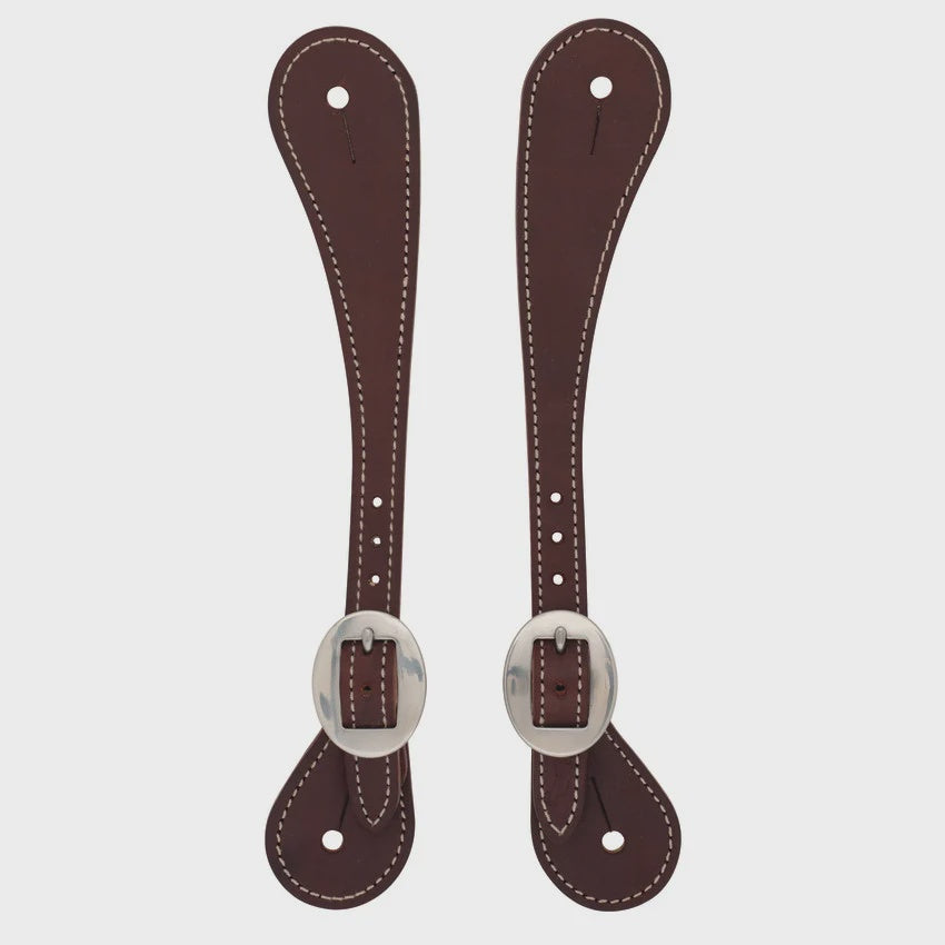 MENS BURGUNDU LATIGO LEATHER SPUR STRAPS