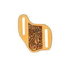 3D FLORAL EMBOSSED LEATHER KNIFE SHEATH