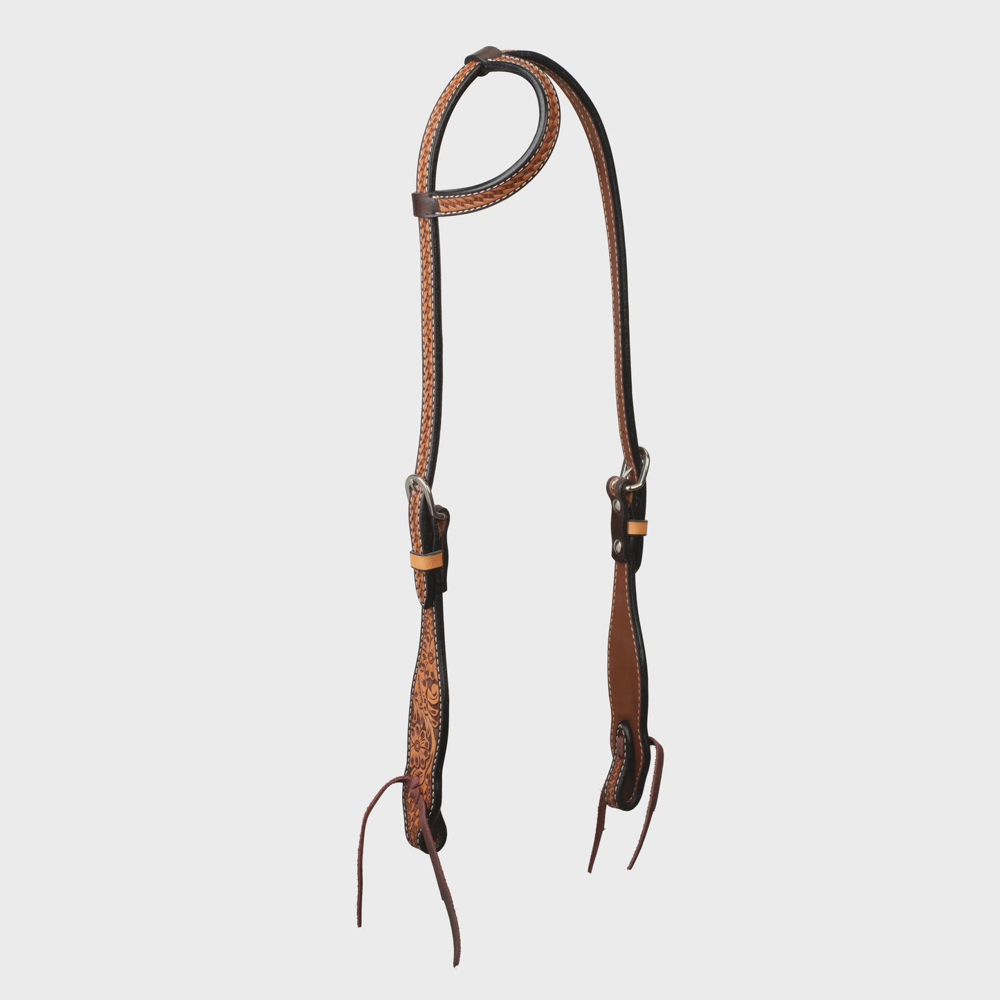 WEAVER FLORAL TOOLED SILDING EAR HEADSTALL