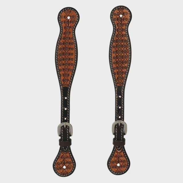 WEAVER FLORET TOOLED SPUR STRAP