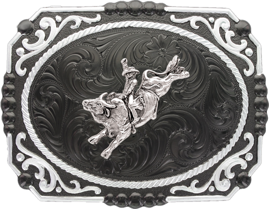 MONTANA GUNMETAL BUCKLE - BULL RIDER