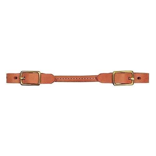 WEAVER ROUNDED LEATHER CURB STRAP