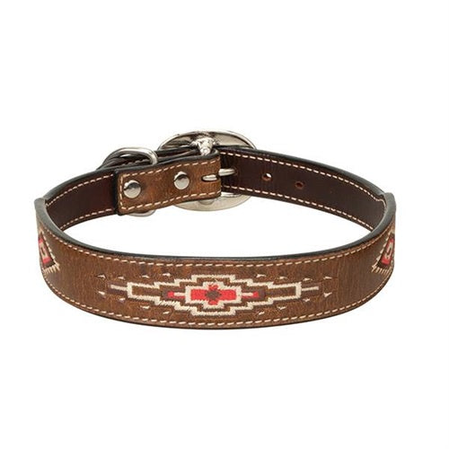 AZTEC EMBROIDERED DOG COLLAR