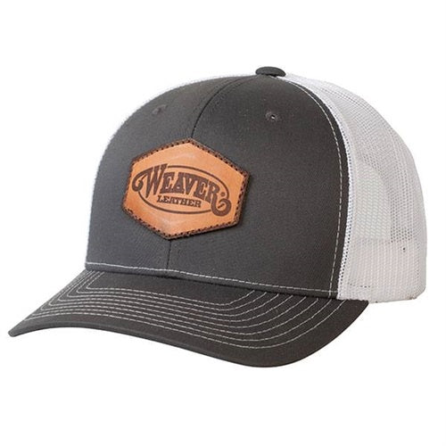 WEAVER GREY BALLCAP WITH LEATHER LOGO PATCH
