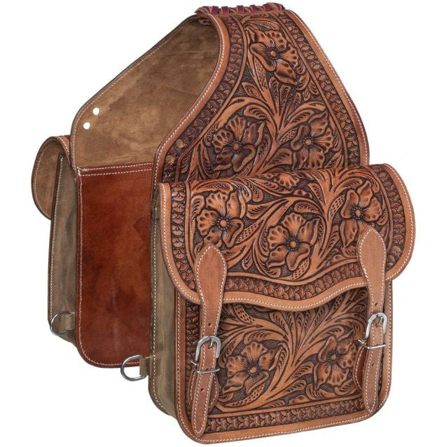 FLORAL TOOLED SADDLE BAG