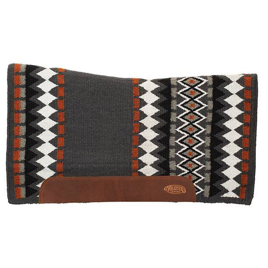 WEAVER FLEX CONTOURED SADDLE PAD - CHARCOAL/BLK/RUST