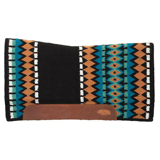 WEAVER FLEX CONTOURED SADDLE PAD- TURQUOISE/BUCKSKIN