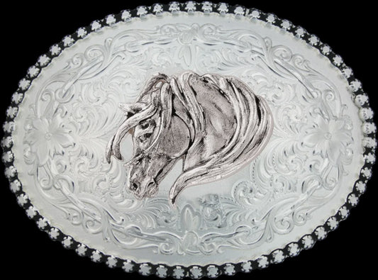 MONTANA ANTIQUED BUCKLE - HORSE HEAD