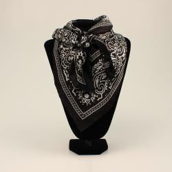 BANDANA PRINT WILD RAG- BLACK