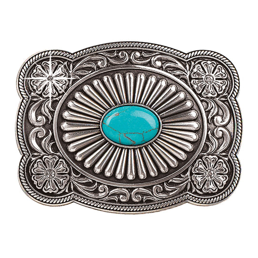 BLAZIN ROXX TURQUOISE STONE FANNED BUCKLE