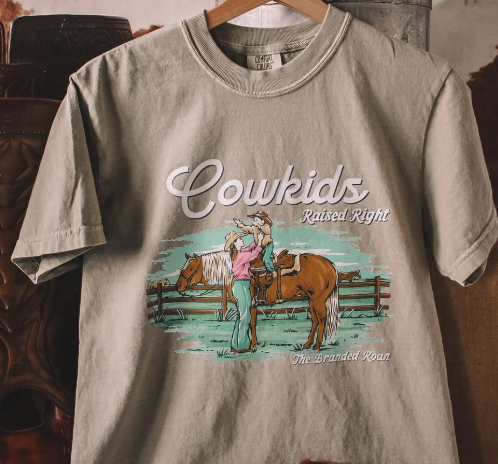 COWKIDS RAISED RIGHT TEE