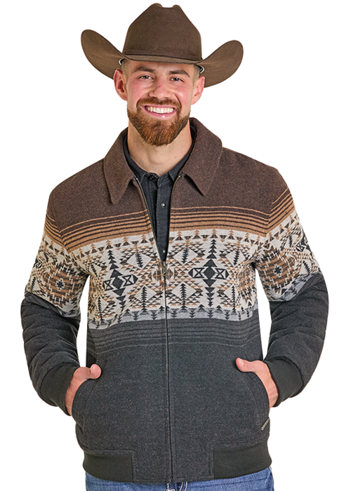 MENS PANHANDLE AZTEC BOMBER JACKET