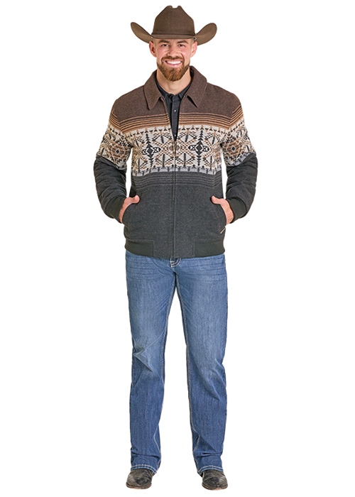 MENS PANHANDLE AZTEC BOMBER JACKET