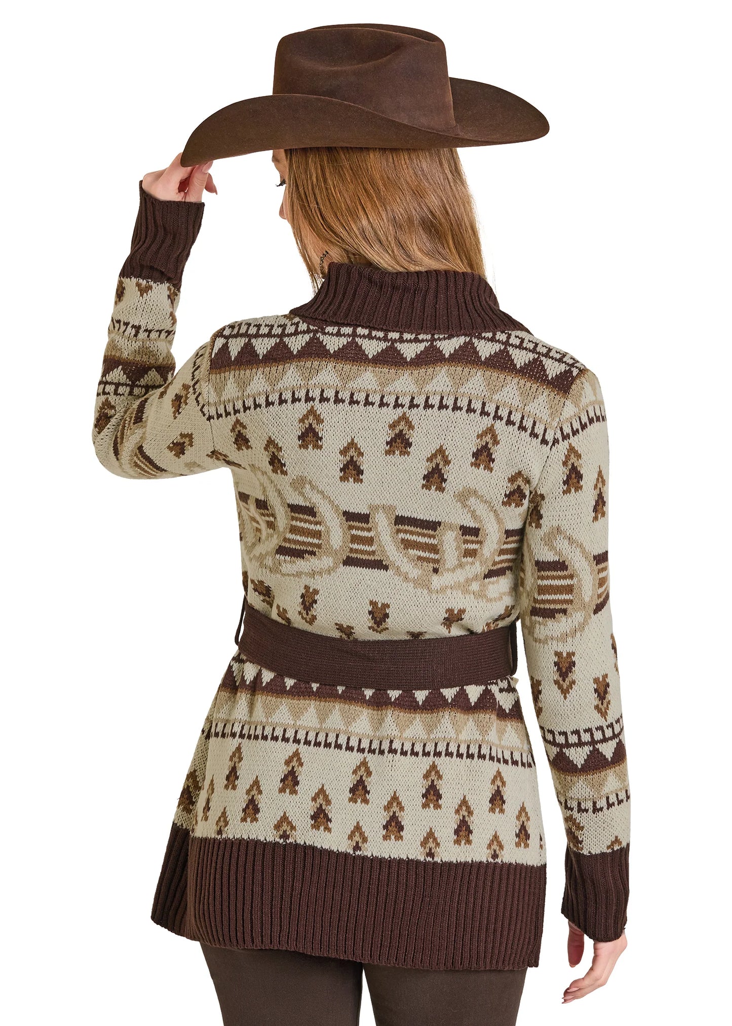 LADIES HORSESHOE CARDIGAN