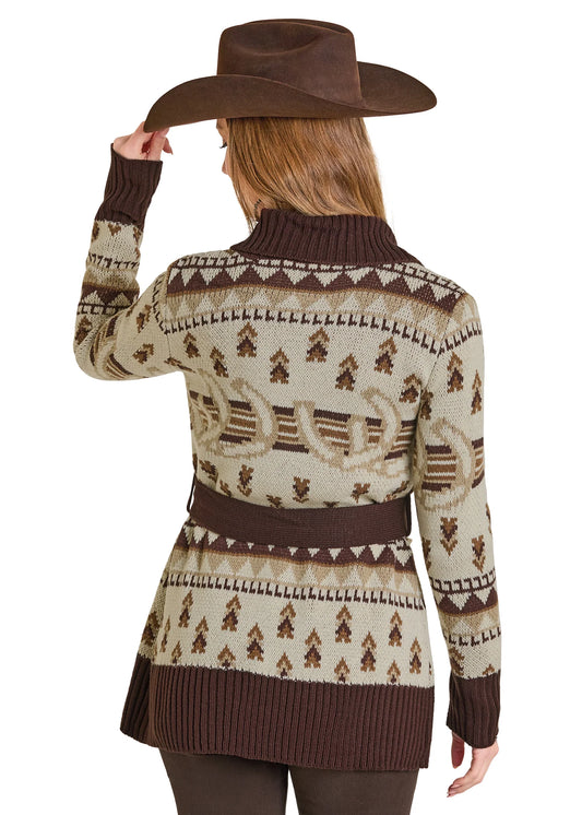 LADIES HORSESHOE CARDIGAN